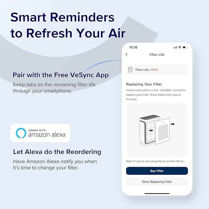 vital 200s smoke remover carbon replacement filter